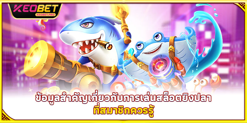 ข้อมูลสำคัญเกี่ยวกับการเล่นสล็อตยิงปลาที่สมาชิกควรรู้